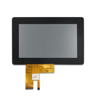 7 éclat de la résolution 300cd/m2 de l'écran tactile 800x480 de pouce PCAP transmissif
