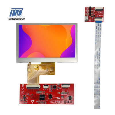 TN transmissif 4,3 résolution ST7282 IC 500nits du module 480x272 d'affichage à cristaux liquides d'UART de pouce