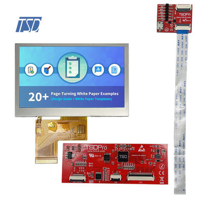 Écran tactile résistif de 4,3 pouces, module LCD intelligent 480x320 avec interface UART