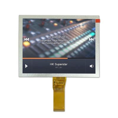 Le panneau RGB-24bit d'affichage à cristaux liquides d'écran de pouce 800x600 à 12 heures 8,0 connectent 24LEDs pour l'application industrielle